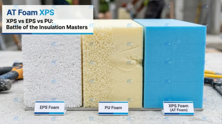 เปรียบเทียบความหนาแน่นของฉนวนกันความร้อน EPS Foam, PU Foam และ XPS Foam เอทีโฟม