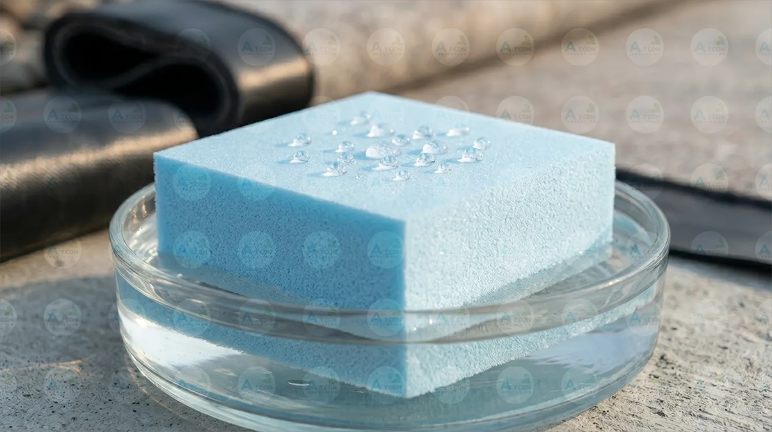 การทดสอบการดูดซึมน้ำของแผ่นฉนวน XPS Foam แสดงให้เห็นว่าน้ำไม่ซึมเข้าเนื้อโฟม